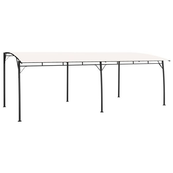 vidaXL Garten-Sonnenschutz 6x3x2,55 m Cremeweiß, Material: Pulverbeschichteter Stahl, Gewebe (100% Polyester), 47977