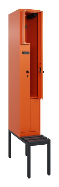 C+P Z-Spind Evolo PLUS, Bank, 2 Fächer, 2120x300x815mm, 2004/2004, Drehriegel, Sitzfläche Kunststoff, Sitzbank, 0490537-102 S10081