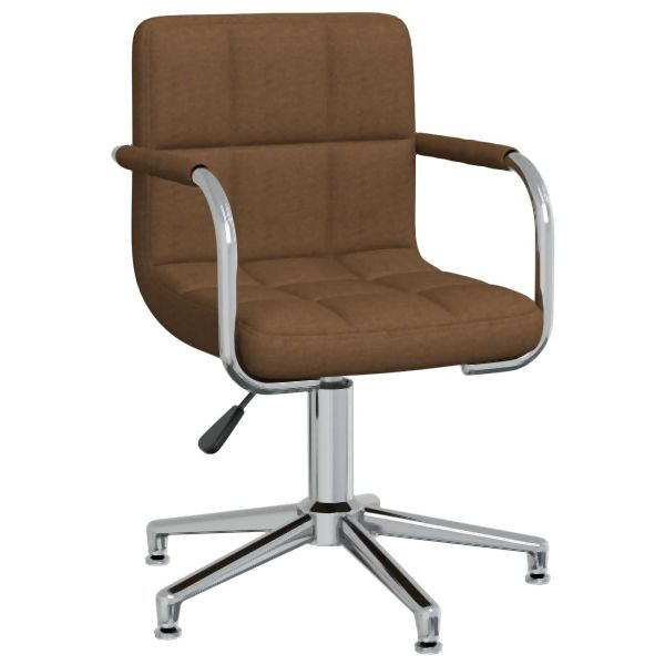 vidaXL Esszimmerstuhl Drehbar Braun Stoff, stilvoll, 3088065