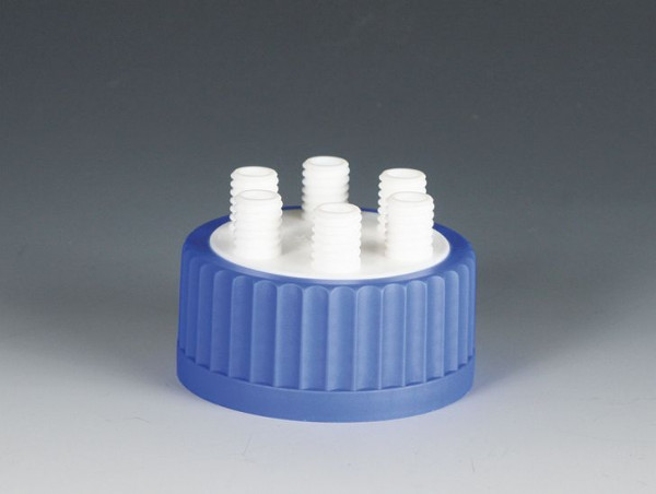 Bohlender Flaschen-Mehrfachverteiler Verteilerkörper aus PTFE, für Schlauch Außen-maximaler Durchmesser in mm: 4 x 12,7, D 754-16