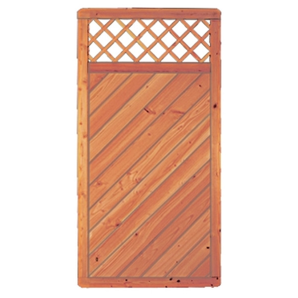 T&J CLASSICO-Serie Zaunelement mit Rankgitter, 90 x 180 cm, Douglasie, Rahmen 40/68 mm, Profilbretter 16/118 mm, 26412