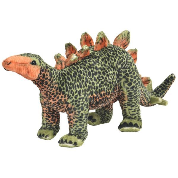 vidaXL Plüschtier Stegosaurus Stehend Plüsch Grün und Orange XXL, 91346