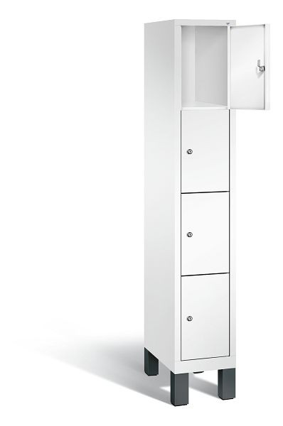 C+P Schließfachschrank Evolo, H1850xB320xT500mm, Farbe: Verkehrsweiß, 48010-104 S10116