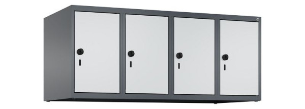 C+P Schrankaufsatz Classic PLUS, Aufsatzschrank, 7016/7035, Drehriegel, 500x1200x500mm, 4 Abteile, 080090-40 S10013