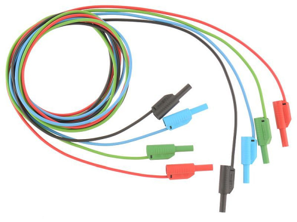 Metrel Satz Prüfleitungen (blau, rot, grün, schwarz), 2 m, 4 Stück, S 2009, 20050347