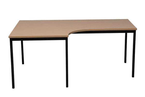 Gürkan Tisch, 80 x 180 x 75 cm, Schwarz, Buche, Bürotisch, Freiform(Winkel Links), MTB.W.L.188, 102292