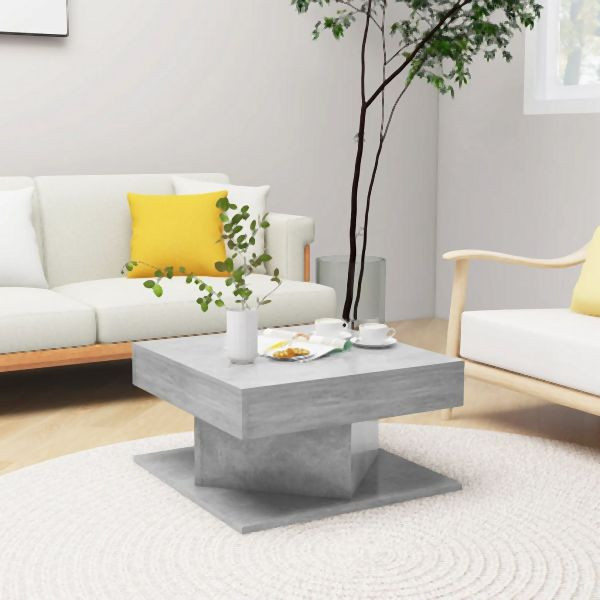 vidaXL Couchtisch Betongrau 57x57x30 cm Holzwerkstoff, 808372