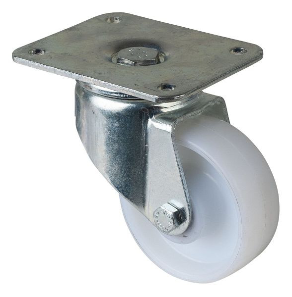 BS Rollen Schwerlastrolle, Rad-Breite 30 mm, Rad-Ø 80 mm, Tragfähigkeit 150 kg, Lauffläche/Radkörper Kunststoff, Rollenlager, N100.B10.081