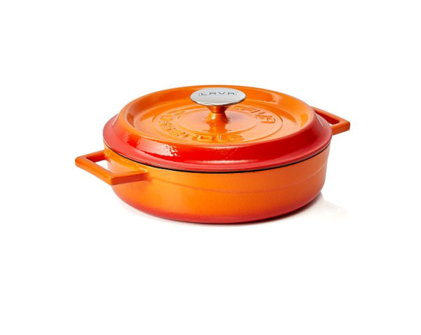 WAS Bräter Durchmesser oben 25 cm, Höhe 6,5 cm, orange, 363501024