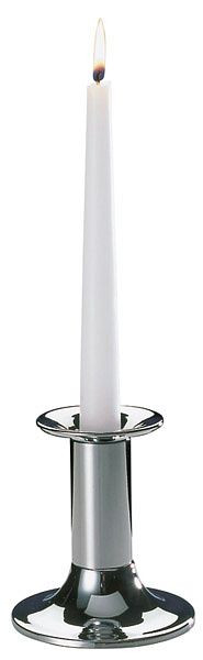 APS Kerzenleuchter 1-flammig, Ø 10 cm, Höhe: 11 cm, Metall hartverchromt, extra schwerer Fuß, mit möbelschonender Unterseite, 04020