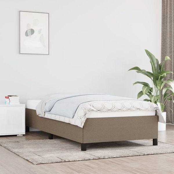 vidaXL Bettgestell Taupe 90x190 cm Stoff, 347030, 8720287170792