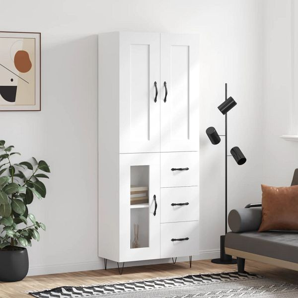 vidaXL Highboard Weiß 69,5x34x180 cm Holzwerkstoff, 3199969