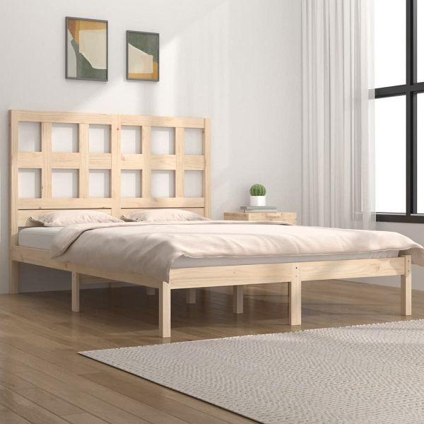vidaXL Massivholzbett Kiefer 200x200 cm, Top-Qualität, 3104498