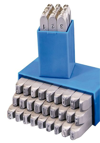 GRAVUREM S Standard Schlagzahlen und -buchstaben (Kombination) 0-9 + A-Z, &, Schrifthöhe: 7 mm, 10707000