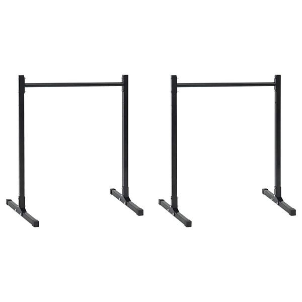 vidaXL Dip-Stationen 2 Stück Schwarz 109 x 90 x 105 cm, 42002571
