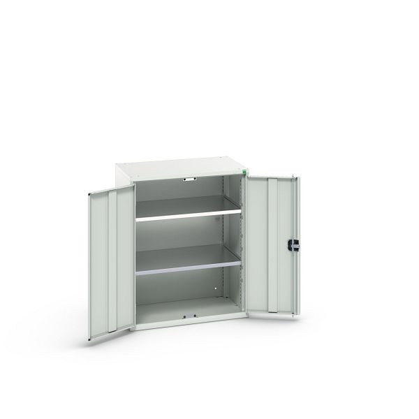 bott verso Flügeltürschrank, mit 2 Fachböden, BxTxH: 800 x 550 x 1000 mm, Lichtgrau / Lichtgrau, 16926159.16