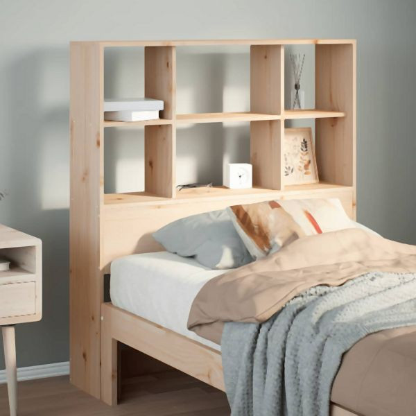 vidaXL Kopfteil mit Stauraum 90 cm Massivholz Kiefer, 855672