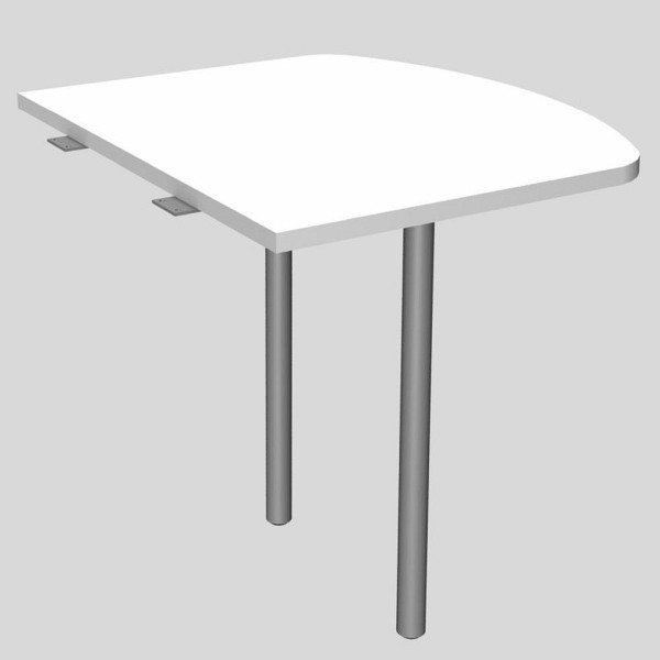 Deskin Anbautisch MODUL, Weiß, 800 x 700 x 745 mm, 272847