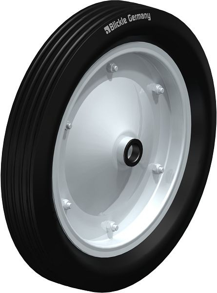 Blickle V 400/25-90G Rad aus Vollgummi, Schwarz, 281147
