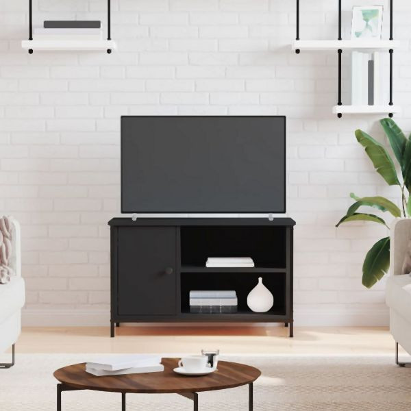 vidaXL TV-Schrank Schwarz 80x40x50 cm Holzwerkstoff, 832768