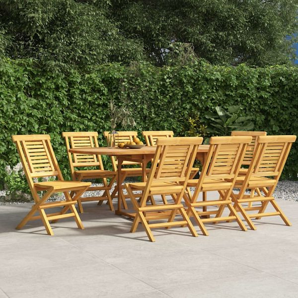 vidaXL Gartenstühle 8 Stück Klappbar 47x63x90 cm Massivholz Teak, 3155048