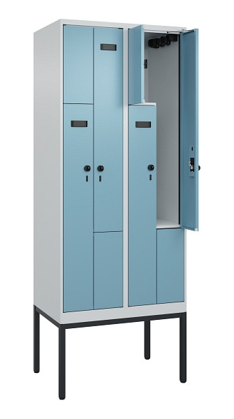 C+P Z-Spind Evolo PLUS, Gestell, 4 Fächer, 2120x800x500mm, 7035/0010, Drehriegel, 0490337-224 S10000
