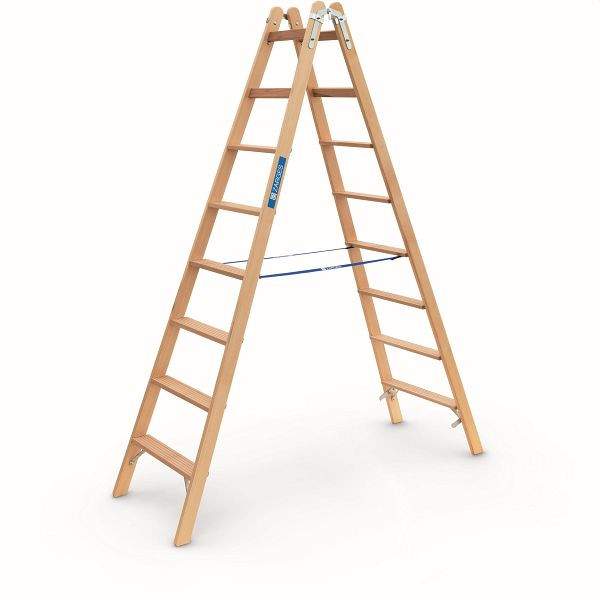 ZARGES Crestastep B - Holz-Stufenleiter 2 x 8 Stufen, 40029