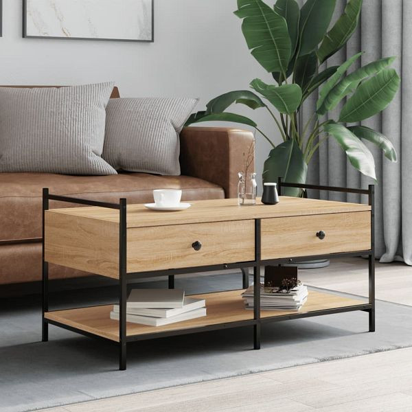 vidaXL Couchtisch Sonoma-Eiche 99x50x50 cm Holzwerkstoff, 833961