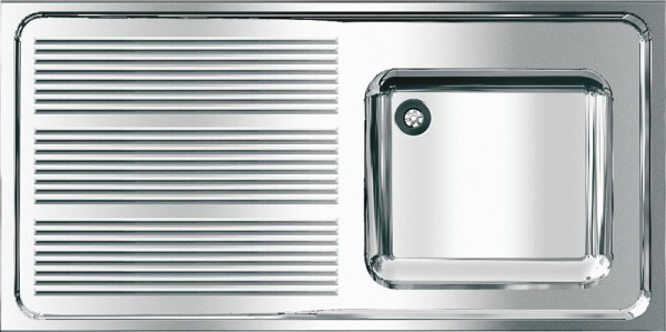 KWC Gewerbespüle, Maxima, Edelstahl, 1200x382x600 mm, Tropfteil links, 2000057698