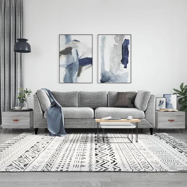 vidaXL Couchtische 2 Stück Grau Sonoma 50x50x40 cm Holzwerkstoff, 829345