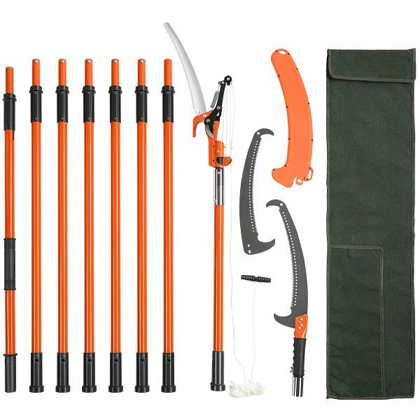 VEVOR Manuelle Stangensäge, 2,2–8,2 m ausziehbar, scharfe Stahlklinge und Schere, hohe Äste, mit leichten 8 Fiberglasgriffen, SDGZJBXZZK8M8K9PGV0
