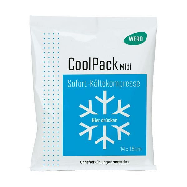 WERO CoolPack Midi Sofort-Kältekompresse, 14 x 18 cm, VE: 25 Stück, 51007