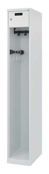 C+P Feuerwehrspind Evolo, Modell PRAKTUS, 1 Abteil, H1850xB300xT500 mm, Lichtgrau, 0492015-10 S10000