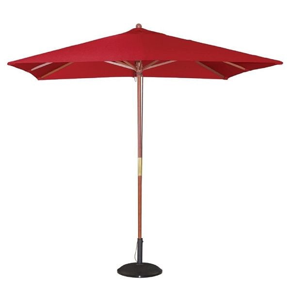 Bolero viereckiger Sonnenschirm rot 2,5m, Flaschenzugsystem, GL306