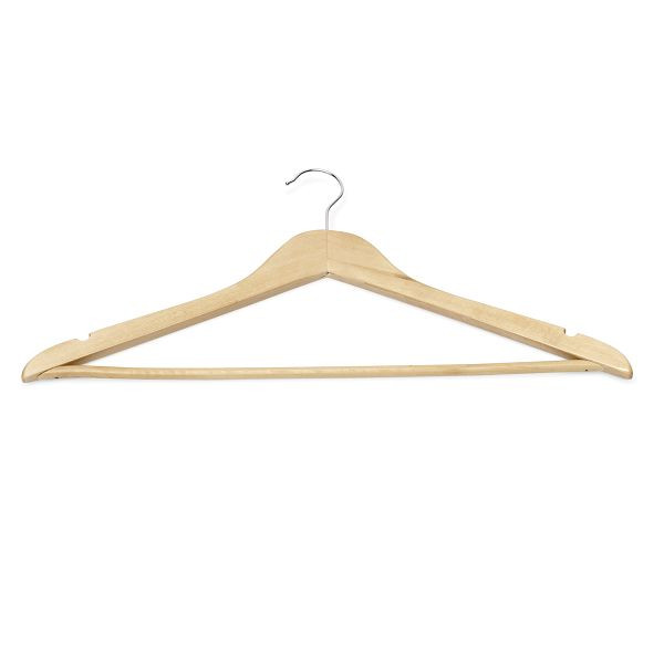 WAS Kleiderbügel, 44,5 x 1,2 x 23 cm, Modell 2, Holz, VE: 5 Stück, 1428101