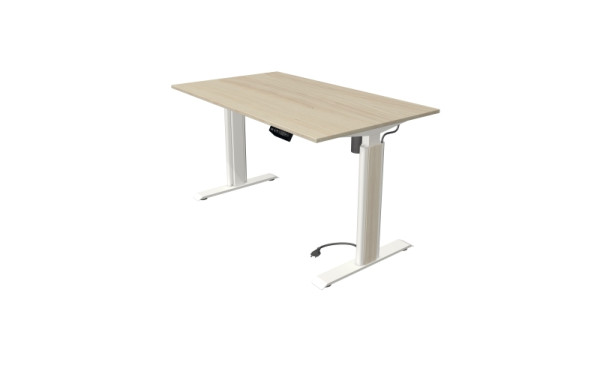 Kerkmann Steh-/Sitztisch Move 1 advance 140 x 80 cm Gestell weiß, Tischplatte Ahorn, 10190650