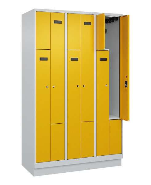 C+P Z-Spind Evolo PLUS, Sockel, 6 Fächer, 1950x1200x500mm, 7035/1004, Zylinderschloss, 049023-326 S10027