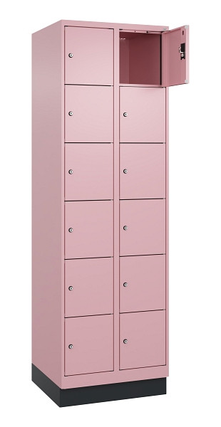 C+P Schließfachschrank Evolo PLUS, mit Sockel, 12 Fächer, 1950x600x500mm, 3015/3, 049020-206 S10024