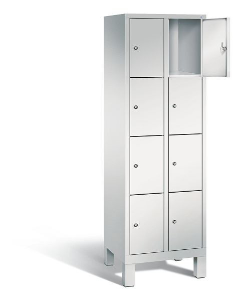C+P Schließfachschrank Evolo, H1850xB610xT500mm, Farbe: Lichtgrau, 48010-204 S10001