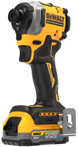 DeWalt 18V XR Akku-Schlagschrauber 1/4" (bürstenlos), max. 206 Nm, inkl. 2x Powerstack Akku (18 Volt / 1,7 Ah) mit Pouch-Akku Technologie, DCF850E2T-QW