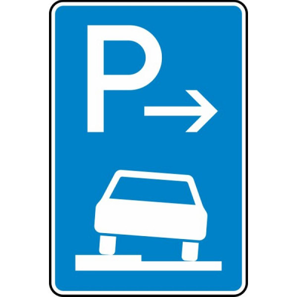 Stein HGS Parken halb auf Gehwegen in Fahrtrichtung links (Anfang) Nr. 315-51, 900x600mm /RA1/Alform, 315-51-212