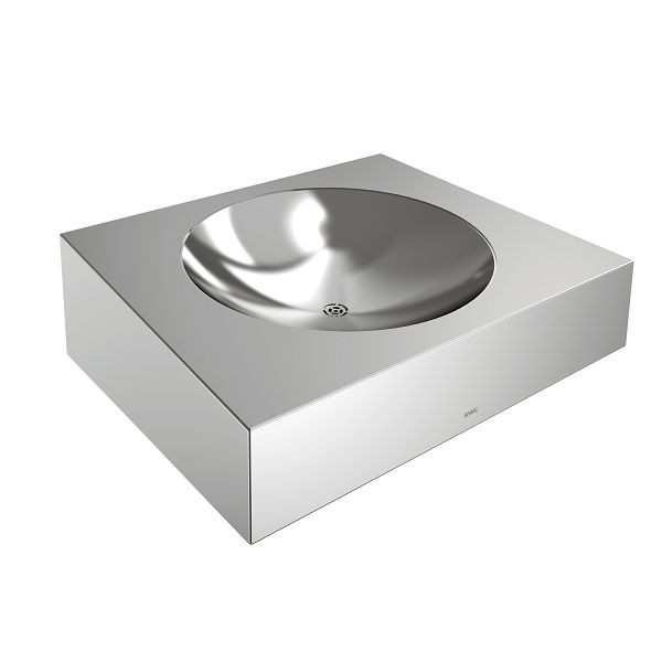 KWC Einzelwaschtisch, Edelstahl, 500x160x425 mm, Hinterwandmontage, 2000100058