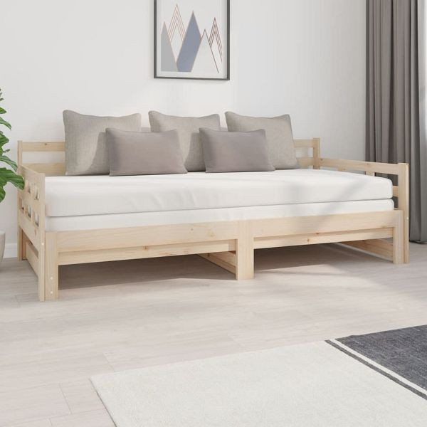 vidaXL Tagesbett Ausziehbar Massivholz Kiefer 2x(90x200) cm, 820372