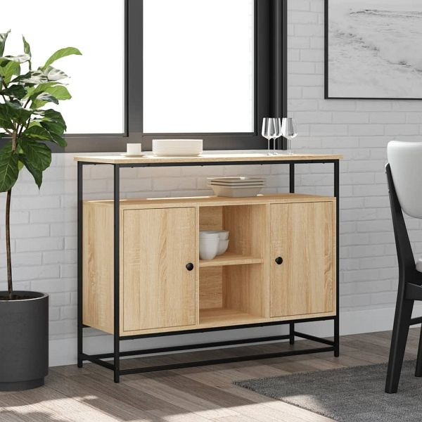 vidaXL Sideboard Sonoma-Eiche 100x35x80 cm Holzwerkstoff, 835540