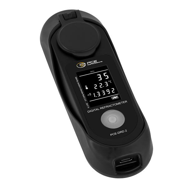 PCE Instruments Digitales Refraktometer bestimmt den prozentualen Anteil von Natriumchlorid in Wasser, Automatische Abschaltung 1 min, PCE-DRD 2