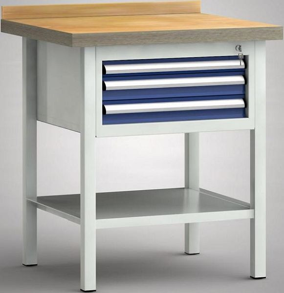 KLW Profi-Werkbank - 750 x 700 x 905 mm L x B x H (ERGO-Version), 50EA/75EA/75EA, WP057E-0750M45-E7021