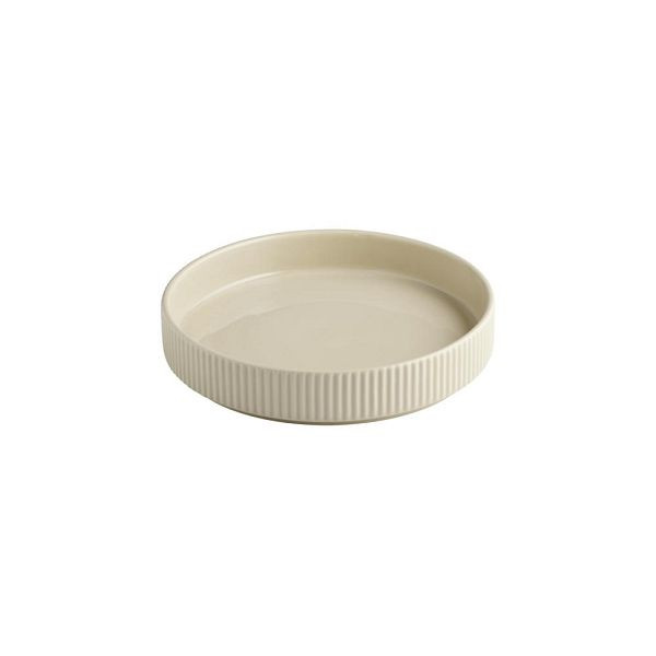 APS Teller / Schale THE GRID - Porzellan, Ø 20 cm, 450 ml, Farbe sand, stapelbar, 19038