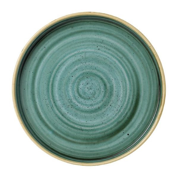 Churchill Steinguss-Platte mit grünen Wänden, Samphire, 8 1/4 Zoll (6 Stück), FJ915