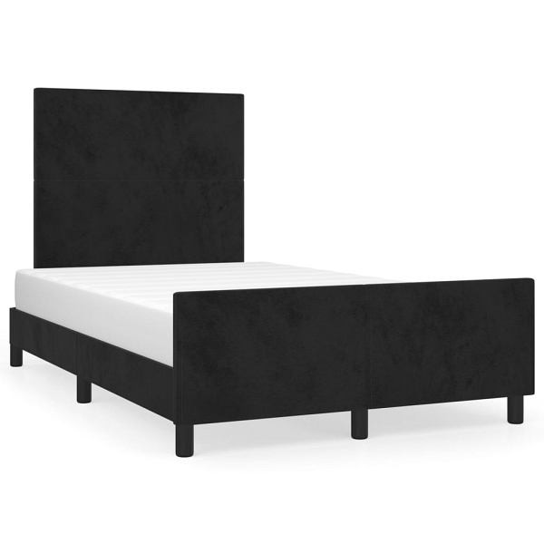 vidaXL Bettgestell mit Kopfteil Schwarz 120x190 cm Samt, 3270568