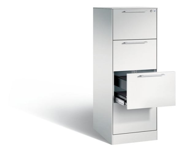 C+P Hängeregistraturschrank Asisto, H1310xB440xT600mm, Farbe: Lichtgrau, Bügelgriff, 146225-411 S10012